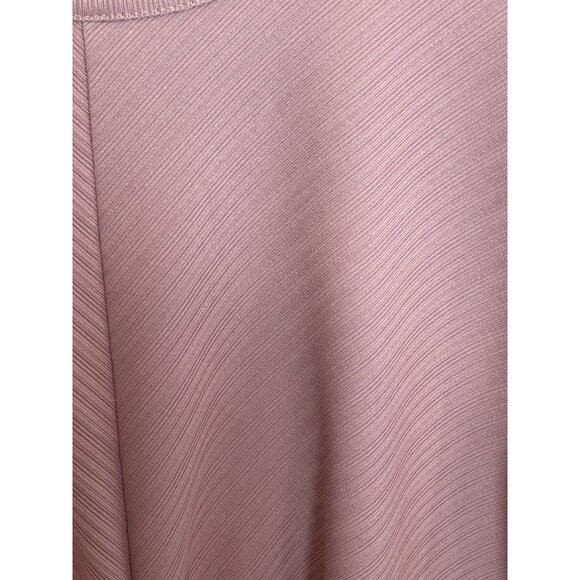 Nine West Long Sleeve Knit Dress Ribbed Twist Front Blush Pink Grape Sz M - Picture 10 of 13